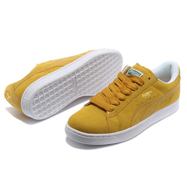 puma suede jaune moutarde femme